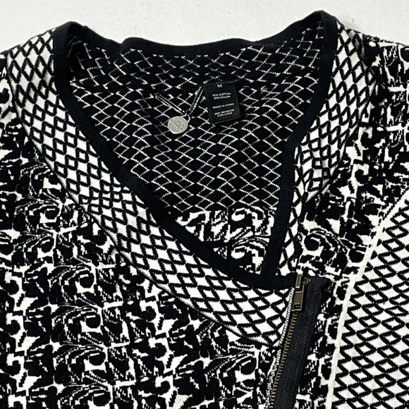 Womens Size Medium BKE‎ Boutique Full Zipup Mixed Print Sweater Zipper Blazer - Picture 5 of 12